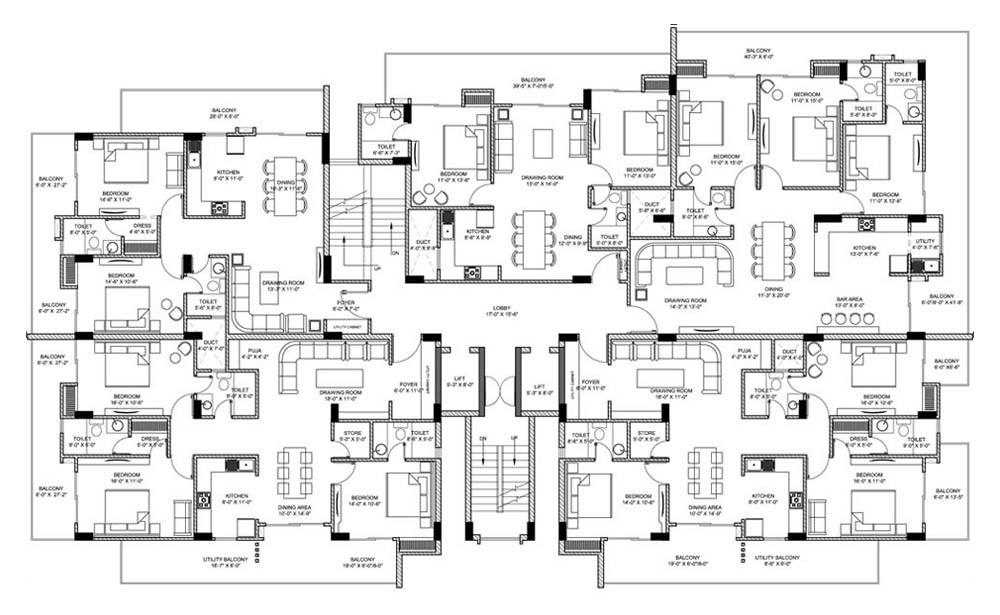 Evara Dehradun - (2nd, 4th & 6th) FLOOR PLAN